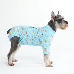 Dog Surgical Suit - Breakfast Blue