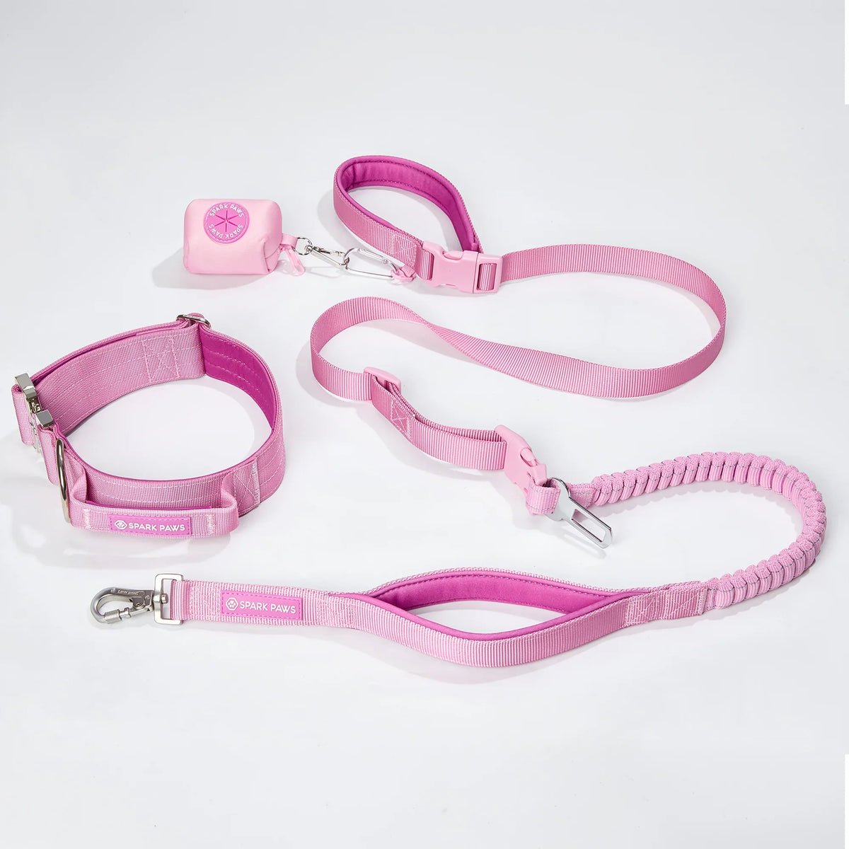 Comfort Control Collar and Multipurpose Leash Set - Pink