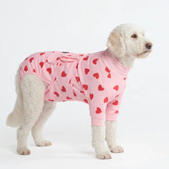 Dog Surgical Suit - Pink Hearts