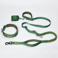 Martingale Collar and Multipurpose Leash Set - Army Green