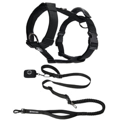 Comfort Control No-Pull Dog Harness and Multipurpose Leash Set - Black