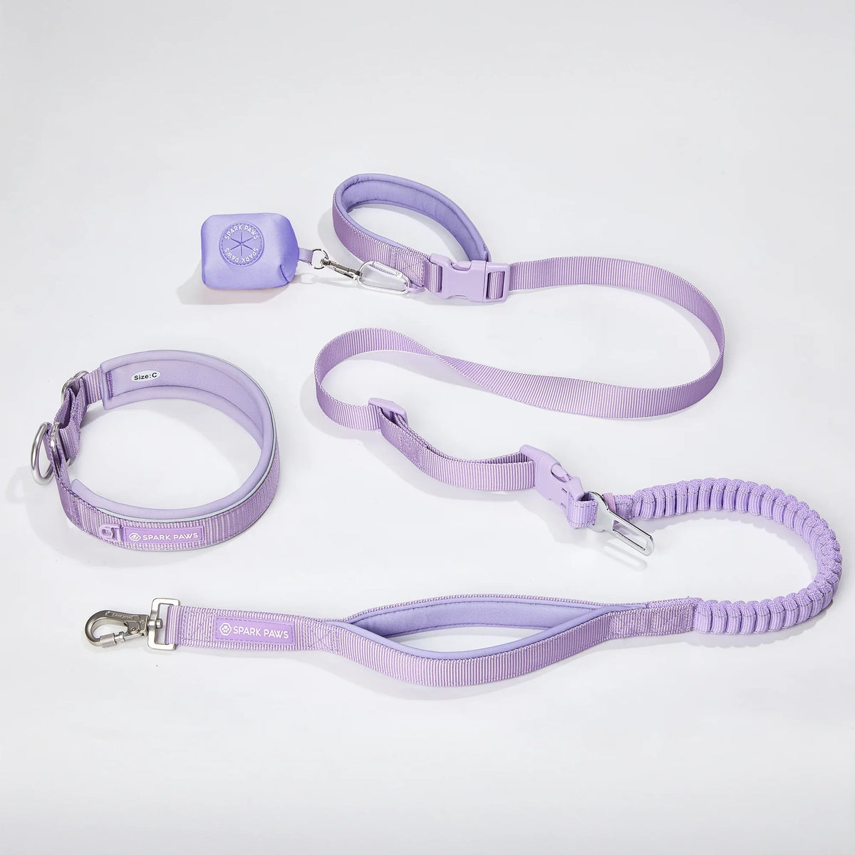 Martingale Collar and Multipurpose Leash Set - Lilac