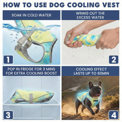 Dog Cooling Vest (2-pack) - Ice Blue & Tropical Storm